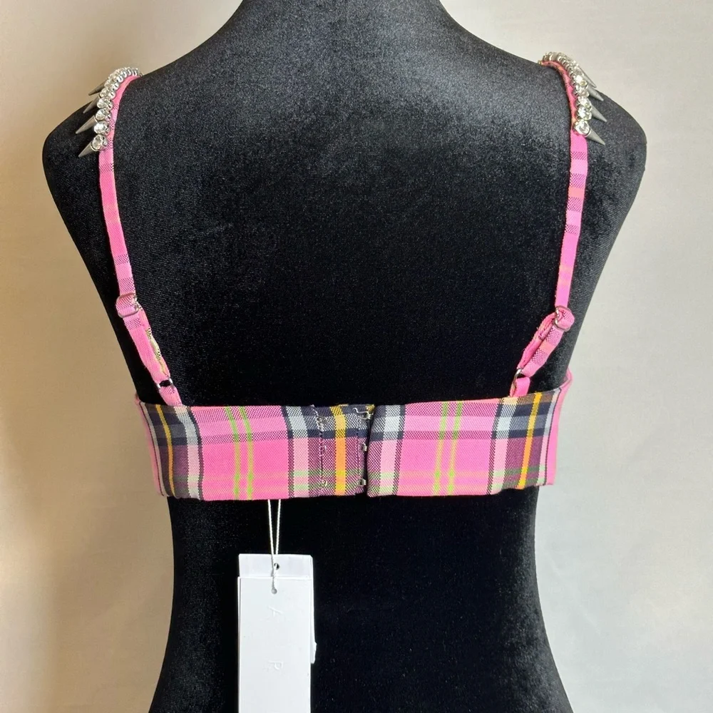 AREA Crystal Trim Bra Top - Picture 4 of 6